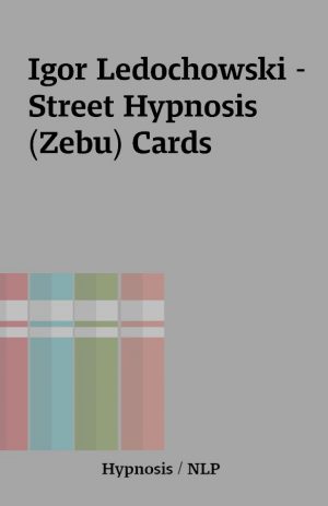 Igor Ledochowski – Street Hypnosis (Zebu) Cards