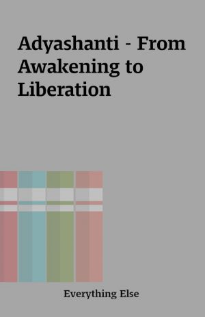 Adyashanti – From Awakening to Liberation