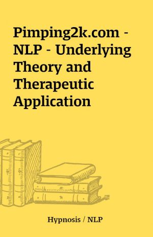 Pimping2k.com – NLP – Underlying Theory and Therapeutic Application