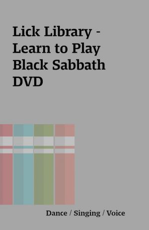 Lick Library – Learn to Play Black Sabbath DVD