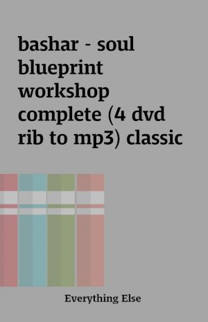 bashar – soul blueprint workshop complete (4 dvd rib to mp3) classic