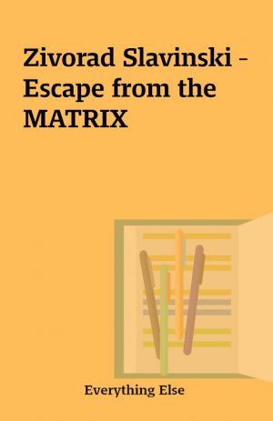 Zivorad Slavinski – Escape from the MATRIX