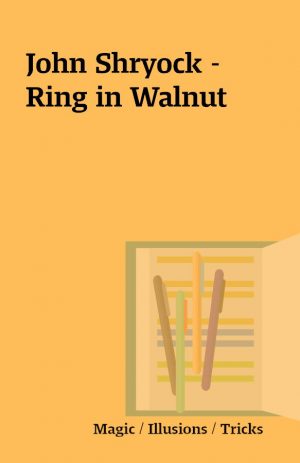 John Shryock – Ring in Walnut