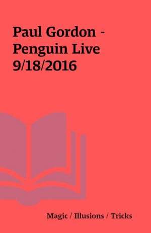 Paul Gordon – Penguin Live 9/18/2016