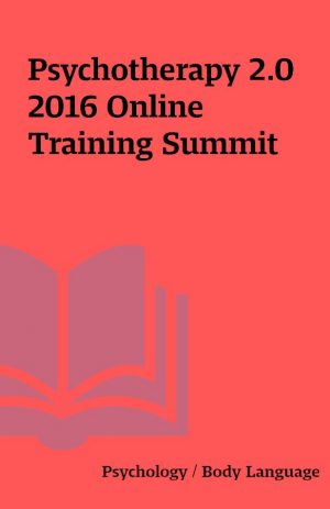 Psychotherapy 2.0 2016 Online Training Summit