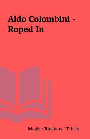 Aldo Colombini – Roped In