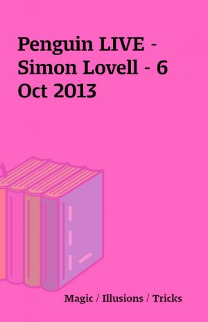 Penguin LIVE – Simon Lovell – 6 Oct 2013