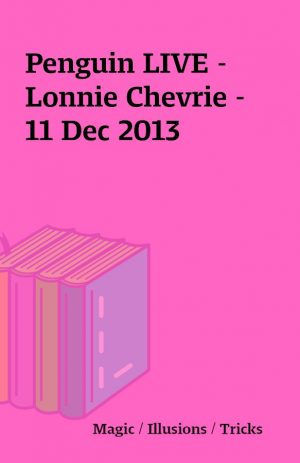 Penguin LIVE – Lonnie Chevrie – 11 Dec 2013