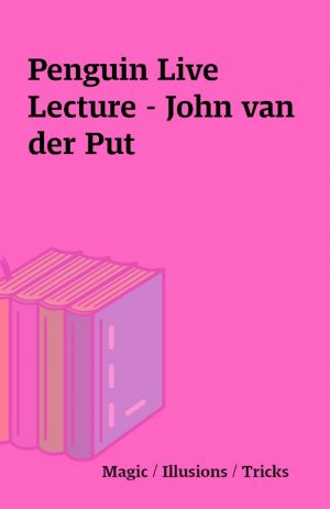 Penguin Live Lecture – John van der Put