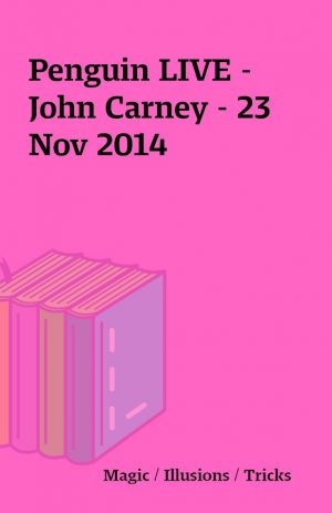 Penguin LIVE – John Carney – 23 Nov 2014