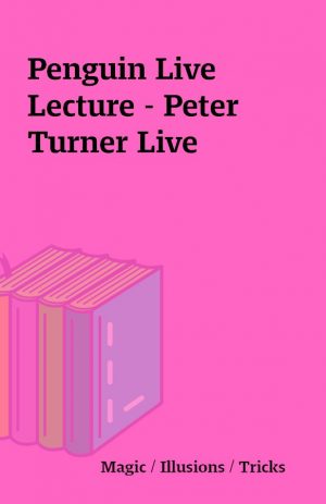 Penguin Live Lecture – Peter Turner Live