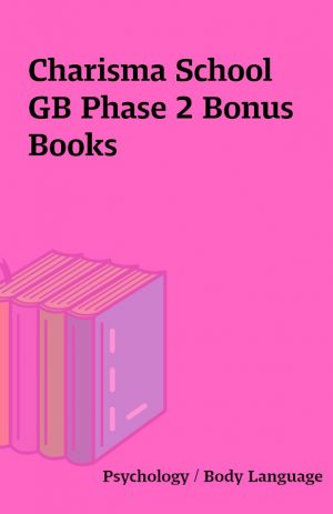 Charisma School  GB Phase 2 Bonus Books