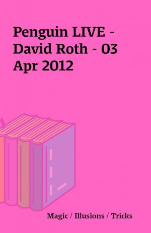 Penguin LIVE – David Roth – 03 Apr 2012