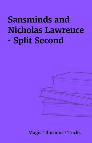 Sansminds and Nicholas Lawrence – Split Second