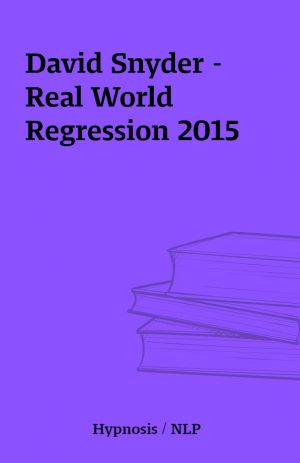 David Snyder – Real World Regression 2015