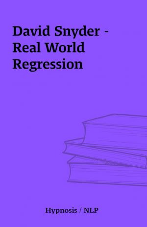 David Snyder – Real World Regression