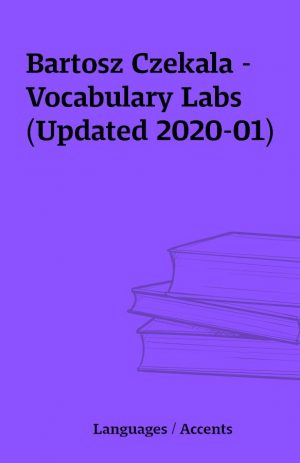 Bartosz Czekala – Vocabulary Labs (Updated 2020-01)