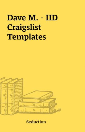 Dave M. – IID Craigslist Templates