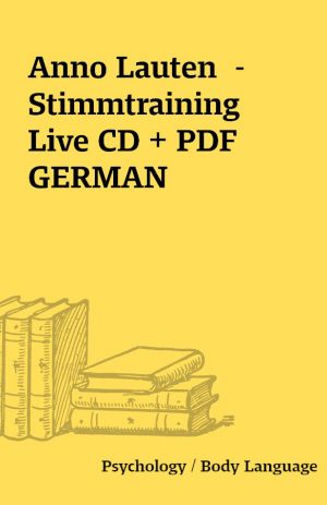 Anno Lauten  – Stimmtraining Live CD + PDF  GERMAN